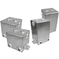 Proflow Fabricated Aluminium Square Tank Universal Natural 130 x 130 x 150mm 2 litre