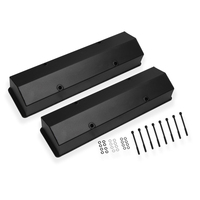 Proflow Valve Covers Tall Fabricated Aluminum Black Powder Coated Chev Small Block Pair