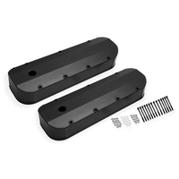 Proflow Valve Covers Tall Fabricated Aluminum Black Powder Coated Big Block Chev Pair