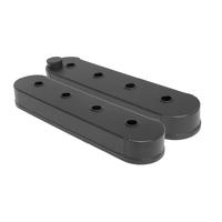 Proflow Valve Covers LS Aluminium Fabricated Black Wrinkle Tall No Coil Stand Pair