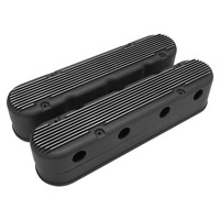 Proflow Valve Covers LS For Chevrolet For Holden Two-Piece Cast Aluminium Satin Black 4.3 in. Tall Baffle
