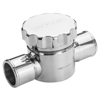 Proflow Coolant Filter Inline with Cap Billet Aluminium Polished 1.500 in. Inlet 1.500 in. Outlet Kit