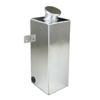 Proflow Windshield Washer Reservoir Universal Fabricated Aluminium 200x 150 x 82mm Polished
