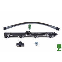 Radium Black Fuel Rail kit suit Mitsubishi EVO Lancer 4-9 with HOSE and Fitting