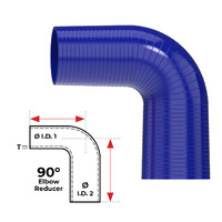 Redback Silicone Hose (3" in, 4" out) 90¡ Bend Reduce