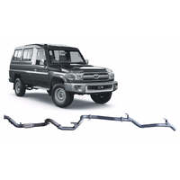 Redback Extreme Duty Exhaust for Toyota Landcruiser 78 Series Troop Carrier (03/2007-10/2016)(With Cat,With Large Muffler)