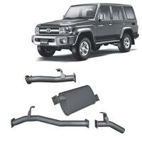 Redback Extreme Duty Exhaust for Toyota Landcruiser 76 Series Wagon (09/2016-on)(With Large Muffler)