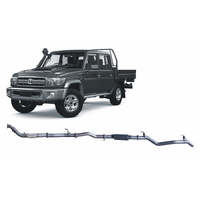Redback Extreme Duty Exhaust for Toyota Landcruiser 79 Series Double Cab with Auxiliary Fuel Tank (01/2012-10/2016)(No Muffler (pipe only),With Cat)