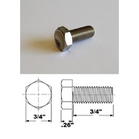 1/2 UNF X 3/4" TITANIUM HEX BOLT GRADE 5