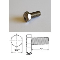 1/2 UNF X 1" TITANIUM HEX BOLT GRADE 5