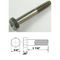 1/2 UNF X 1 7/8" TITANIUM HEX BOLT GRADE 5