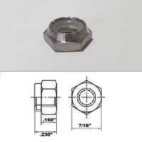 1/4 UNF TITANIUM HEX JAM NYLOCK NUT GRADE 5