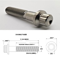 3/8 UNC X 1 3/4" TITANIUM 12 POINT BOLT GRADE 5