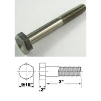 3/8 UNF X 3" TITANIUM HEX BOLT GRADE 5