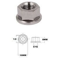 5/16 UNF TITANIUM FLANGE HEX NUT GRADE 5