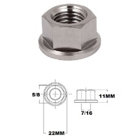 7/16 UNC TITANIUM FLANGE HEX NUT GRADE 5