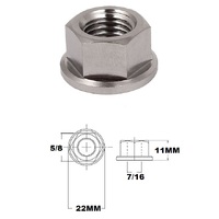 7/16 UNF TITANIUM FLANGE HEX NUT GRADE 5