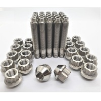 LAMBORGINI TITANIUM STUD & NUT CONVERSION KIT M14X1.5 TAPER SEAT