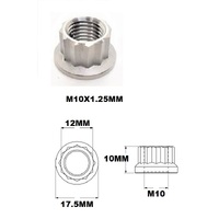 M10X1.25 THREAD PITCH TITANIUM 12 POINT NUT GRADE 5 SMALL