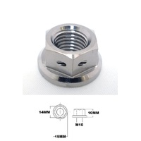 M10X1.25 THREAD TITANIUM RACE DRILLED FOR WIRE LOCK NUT BETWEEN