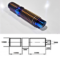 M10X1.25 GRADE 5 TITANIUM STUD BURNT