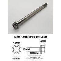 M10X135MM 1.25 THREAD PITCH TITANIUM FLANGE 12MM HEX BOLT GR 5