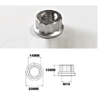 M10X1.5 THREAD PITCH TITANIUM 12 POINT NUT GRADE 5