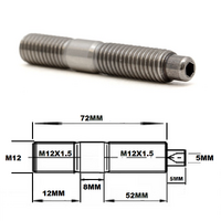 M12X1.25-1.5 GRADE 5 TITANIUM STUD
