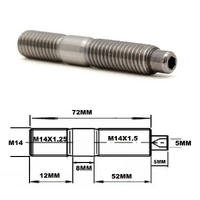 M14X1.25 TO M14X1.5 GRADE 5 TITANIUM STUD