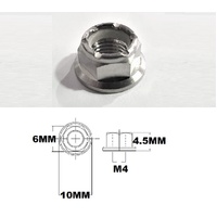 M4X0.8 THREAD PITCH TITANIUM FLANGE HEX NYLOCK NUT GRADE 5