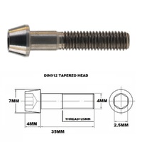 M4X35MM 0.7 THREAD PITCH TITANIUM TAPERED SOCKET HEAD BOLT