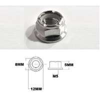 M5X0.8 THREAD PITCH TITANIUM FLANGE HEX NYLOCK NUT GRADE 5