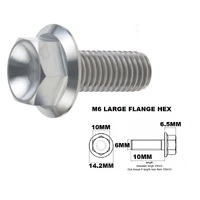 M6X10MM 1.00 THREAD PITCH TITANIUM FLANGED 10MM HEX BOLT GRADE 5