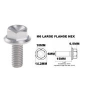 M6X15MM 1.00 THREAD PITCH TITANIUM FLANGE 10MM HEX BOLT GRADE 5