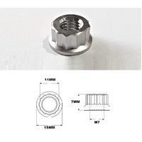 M7X1.00 THREAD PITCH TITANIUM 12 POINT NUT GRADE 5