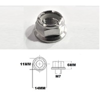 M7X1.00 THREAD PITCH TITANIUM FLANGE HEX NYLOCK NUT GRADE 5