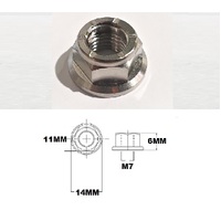 M7X1.00 THREAD PITCH TITANIUM FLANGE STEEL HEX LOCK NUT GRADE 5