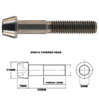 M7X35MM 1.00 THREAD PITCH TITANIUM TAPERED SOCKET HEAD BOLT