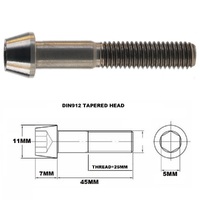 M7X45MM 1.00 THREAD PITCH TITANIUM TAPERED SOCKET HEAD BOLT