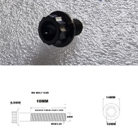 M8X10MM STEALTH 12 POINT BOLT 1.25 THREAD PITCH TITANIUM