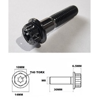 M8X30MM 1.25 BLACK THREAD FANCY DUAL DRIVE TITANIUM 10MM HEX