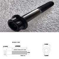 M8X45MM STEALTH 12 POINT BOLT 1.25 THREAD PITCH TITANIUM