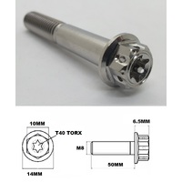M8X50MM 1.25 THREAD FANCY DUAL DRIVE TITANIUM 10MM HEX BOLT