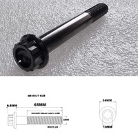 M8X65MM STEALTH 12 POINT BOLT 1.25 THREAD PITCH TITANIUM