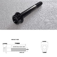 M8X70MM STEALTH 12 POINT BOLT 1.25 THREAD PITCH TITANIUM