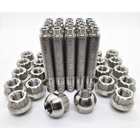 MERCEDES TITANIUM STUD AND NUT CONVERSION KIT M12X1.5 BALL SEAT