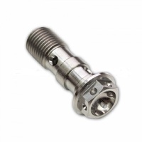 TITANIUM M10X1.25 DOUBLE BANJO BOLT