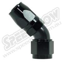 SPEEDFLOW 100 Series 45 Degree Hose Ends ~ Cutter Style 8 Red/Blue