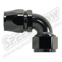 SPEEDFLOW 100 Series 90 Degree Hose Ends ~ Cutter Style 6 Black