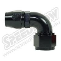SPEEDFLOW Stepped 90 Degree Hose Ends 100 Series ~ Cutter Style - '-12 to -10 Black